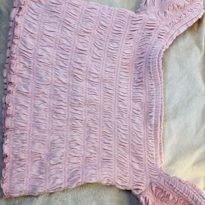 Pink Ruched Sleeveless Top